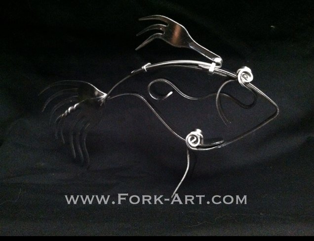 fork_artist's profile picture. I am the fork artist. I have been bending stainless steel forks into artwork since 1999!