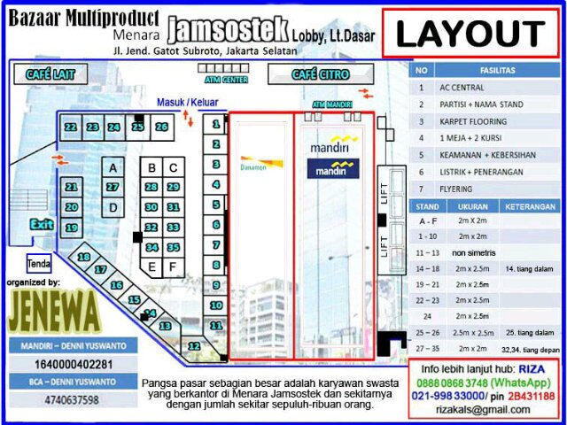 Info bazaar pameran di Jakarta dan sekitarnya hub.Riza 02199833000 / 088808683748 (wa)/pin-bb 2B431188