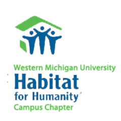 We are a student organization at Western Michigan University that partners with  Kalamazoo Valley Habitat for Humanity.