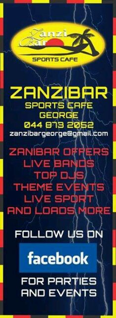 The biggest night club in George. Cheapest drinks , great vibe and hosting the finest live acts and top local DJs.