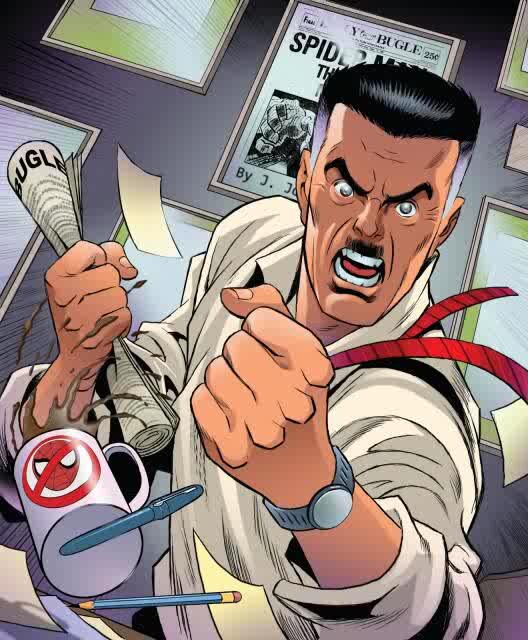 PARKEER!.  Editor-in-chief of the Daily Bugle. Mayor of New York. I HATE SPIDER-MAN