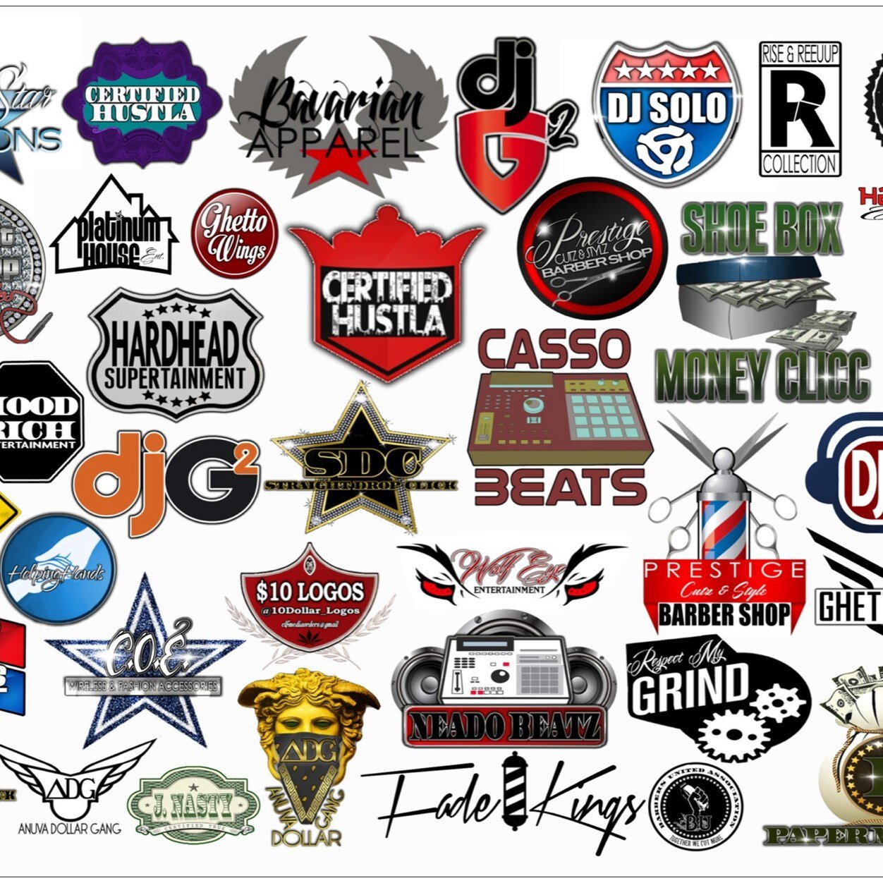 High Quality Proffesional Logos at an Affordable Pricies....Also Mixtape Covers, Flyers, Banners, ect. Starting at $20....1000 Flyers/Mixtape Insert $80