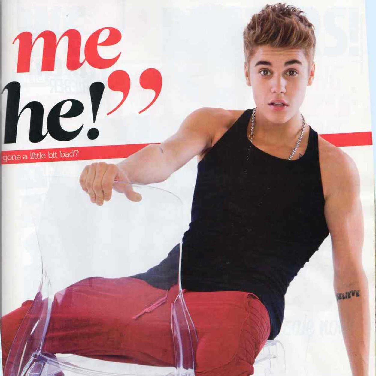 listening to justin'bieber ^~^ & i learned alot from him he got me too believe i love you Justin'bieber (: forever (: