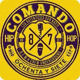 Miembro del grupo madrileño de rap Comando87 R.E.M.H. Contratacion: Santiago pineda jimenez 697490382 / comando87oficial@gmail.com