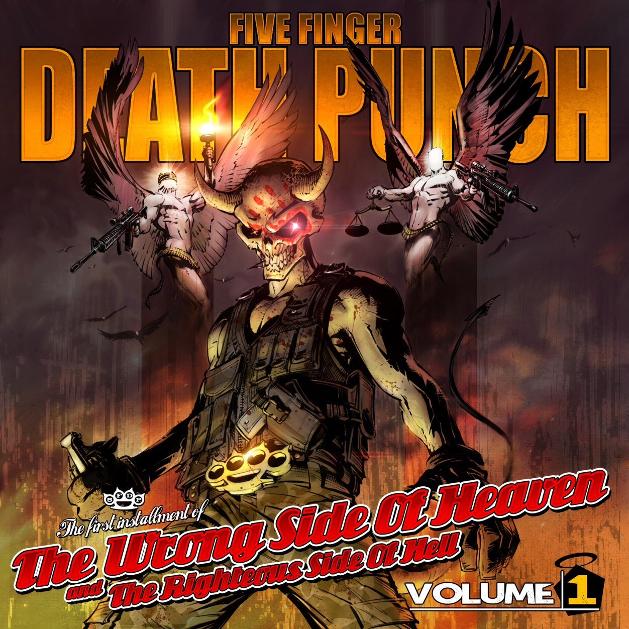 I listen to heavy metal because it is fucking awesome! My favourite band is Five Finger Death Punch. My favourite song is Here To Die! Damn rights it is!!!!!