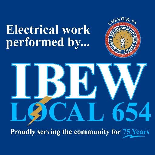 IBEW Local Union 654. Business Office -3729 Chichester Ave. Boothwyn, PA 19061. Training the Electrical industry in Delco and Chesco.