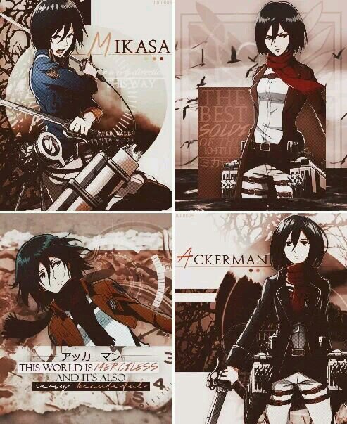 Unofficial Mikasa fans account | Dedicated for Mikasa and others character | Enjoy chitchat and feel free with #Tan (Owner) #adisKuc (admin)