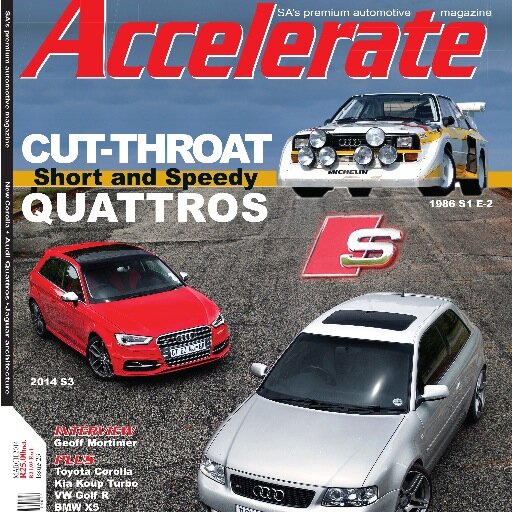 Accelerate is a South African motoring title that features all the best news, reviews, motorsport and more. #jims2013.