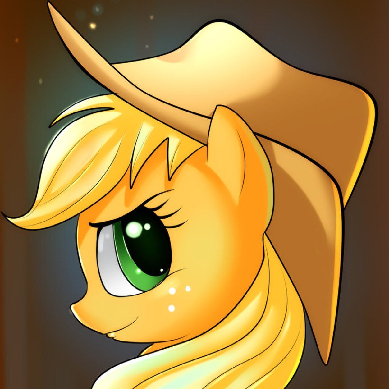 N'mes applejack! Ah live o'er at sweet apple acres w'th ma brother big mac an' ma sis apple bloom!