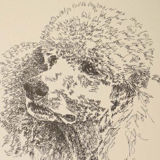 Amazing dog art portraits of your favorite breed drawn only from words. See the Greyhound, Poodle, Labrador, Bulldog, Pug, Golden Retriever, Beagle and 110 more