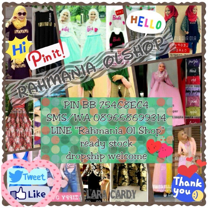 Cek Favorite || Order via sms/WA 085740896267 || PIN BB 768E0975 || Line Rahmania Ol Shop || Tf BNI || Reseller dropship very welcome:)