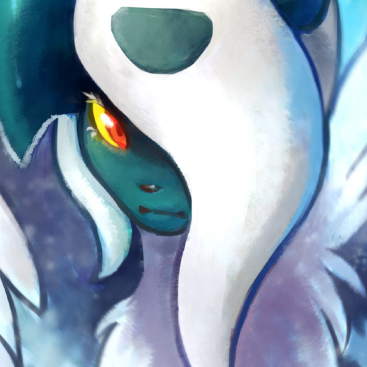 I am Luna the Absol.. ~{Trainer:None,Female,Single,Playful,Jolly,Level 45,Moves set :Snarl,Shadow Ball,Bite and Ice Beam.}~