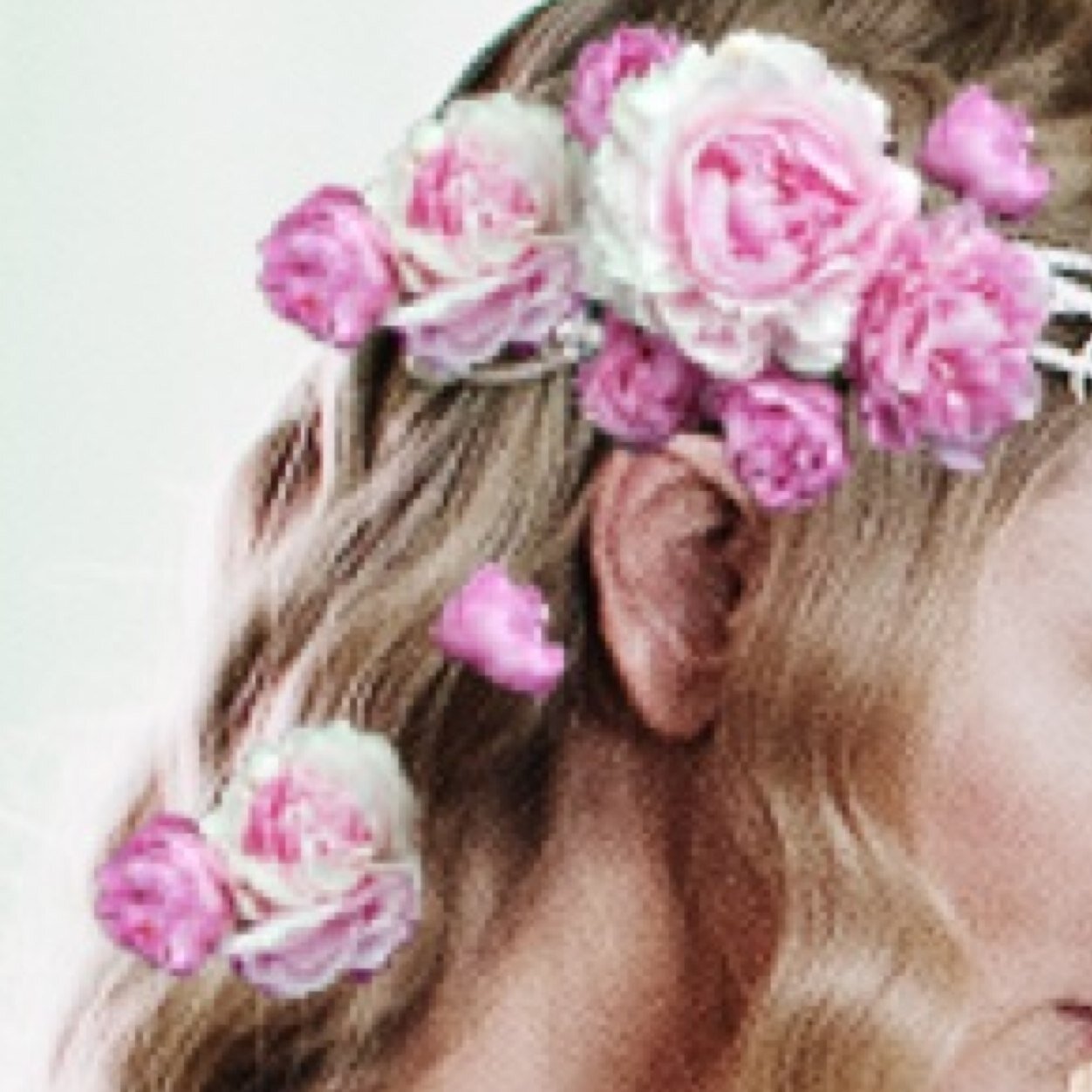 Perfect hair on the head of a perfect being.