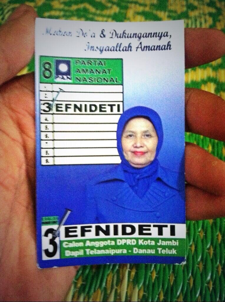 Calon Anggota DRPD Kota Jambi Dapil Telanaipura-Danau Teluk NO.3 Dari Partai PAN