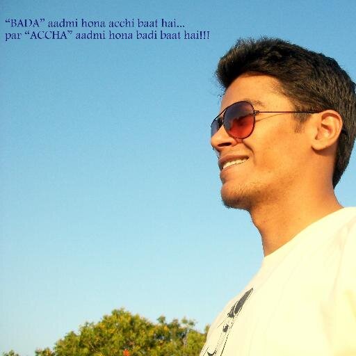 a confident person who posses the quality of self belief. quite friendly and nice towards people :)
