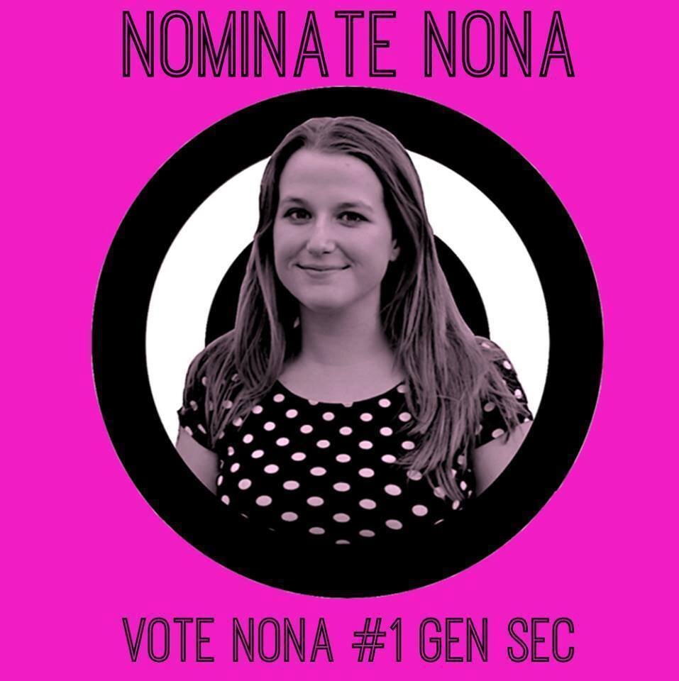 Vote Nona #1 for Gen Sec!