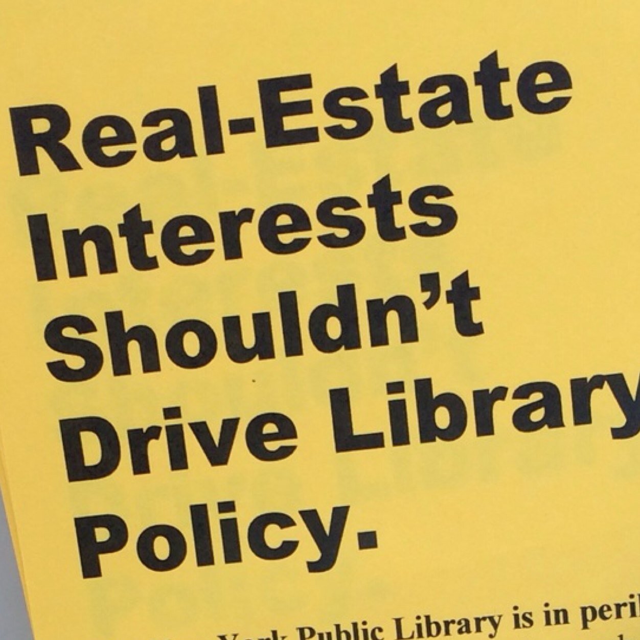 An informal network of library lovers working to save NYC's threatened public libraries. Books not billionaires!