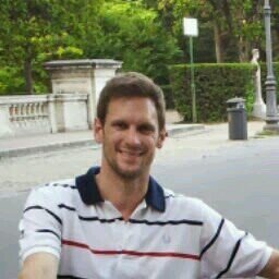 Father, into lighting, American in Italy