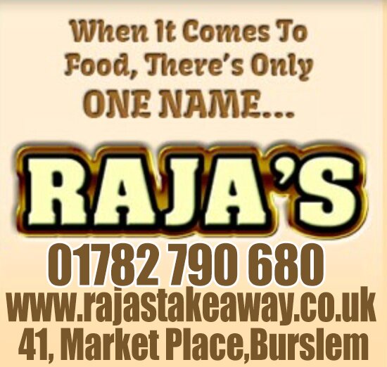 Raja's Takeaway Burslem, Stoke - on - Trent When It Comes To Food, There is Only One Name.... RAJA's http://t.co/GjmUaYGfbi 01782 790 680