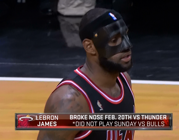 You wear the mask, not to protect yourself, but to protect those you love...and your broken nose.