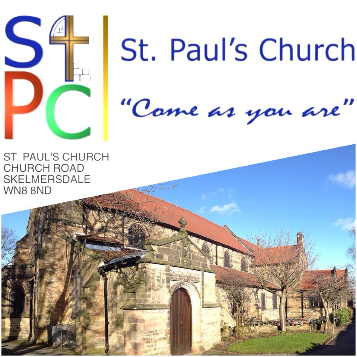 Parish church of Skelmersdale, Lancashire. A family friendly church, open to all. 'Come as you are'.