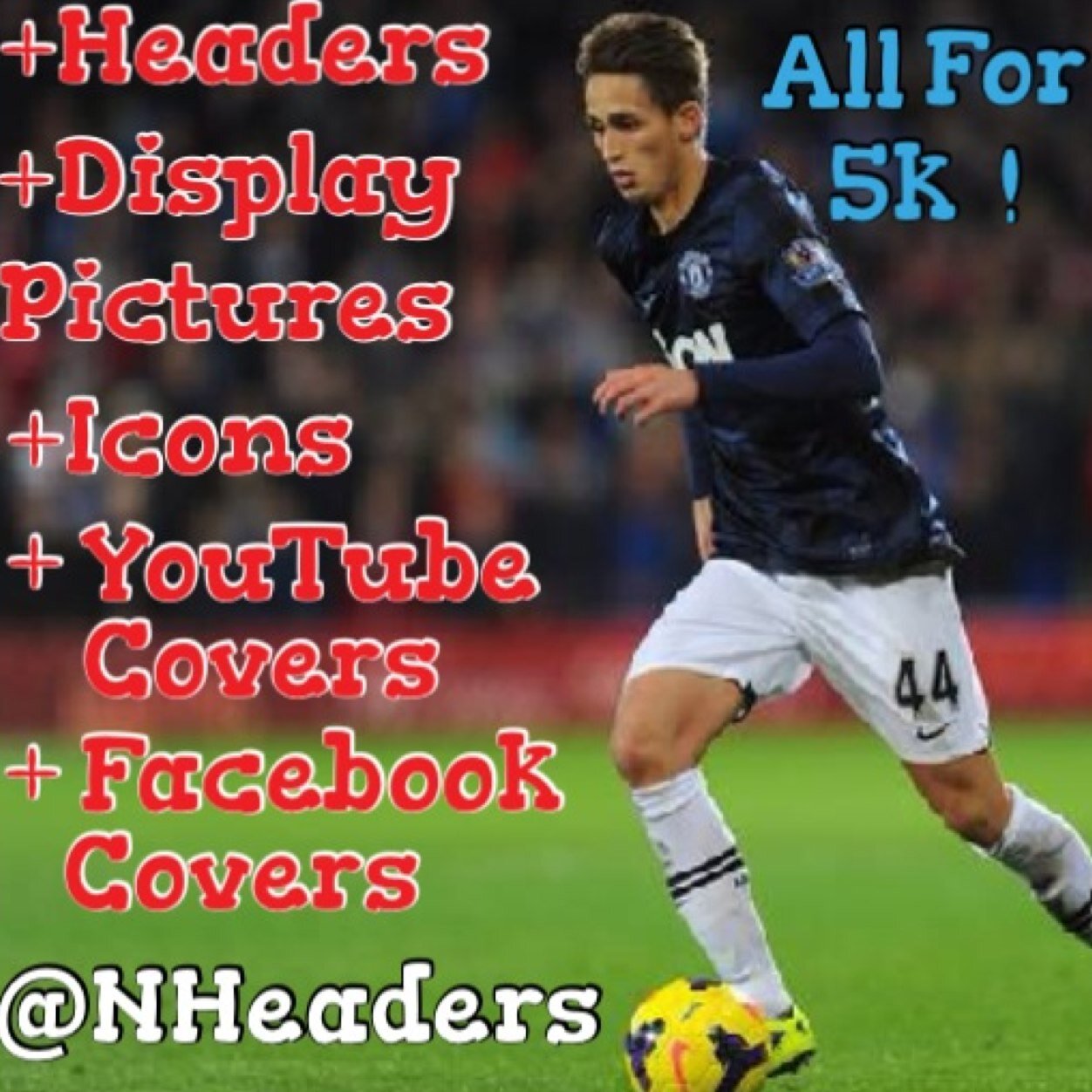 HEADERS, DISPLAY PICTURES, YOUTUBE , Facebook Cover Pics all for 2.5k!! You say what you want, ill make it!