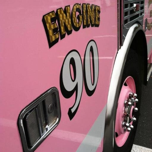 This Pink Lady serves as a working fire truck  throughout the city, and a visible reminder to the public for awareness, prevention, early detection of #Cancer