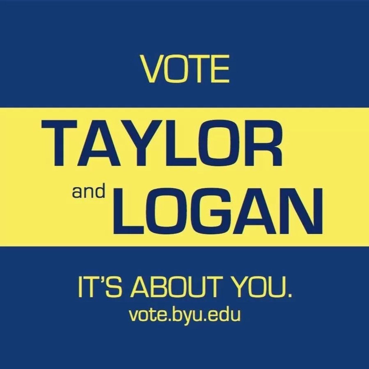 Taylor Wood and Logan Greenburg are working on great things for BYU if you make them your Pres and Vice-Pres!