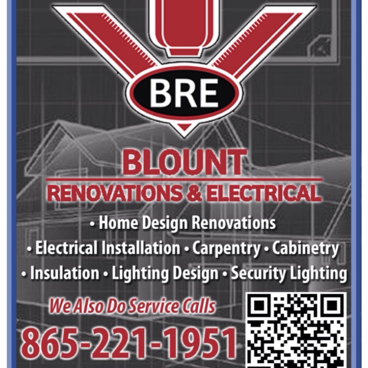 We do everything from service calls, to renovations from the foundation up. Go to our website at http://t.co/GeXRzYP2dM, and Facebook at Blount Renovations.