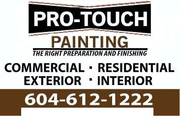 Pro-touch Painting  is a high-end painting company based in North Vancouver and specializing in commercial, residential, exterior and interior painting.