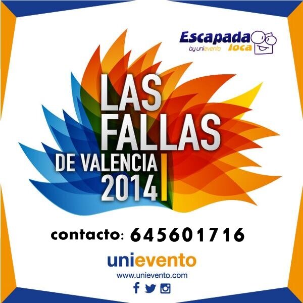 Fallas_14's profile picture. Te apetece venirte a Valencia a disfrutar de las #FALLAS y de la mejor fiesta? Infórmate YA! 645601716