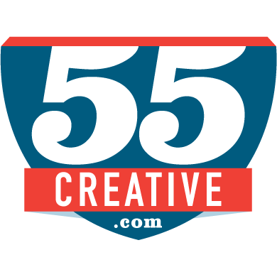 55 Creative offers everything from logos to websites to business cards and more; the perfect solution for your business or organization.