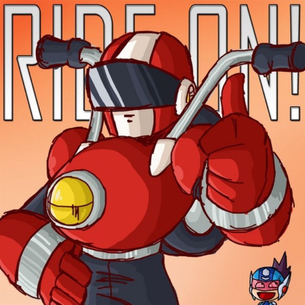 One of the fastest Robot Masters around, the great daredevil, Nitro Man! Just try to catch this bot! [#MMRP/#Multiverse]