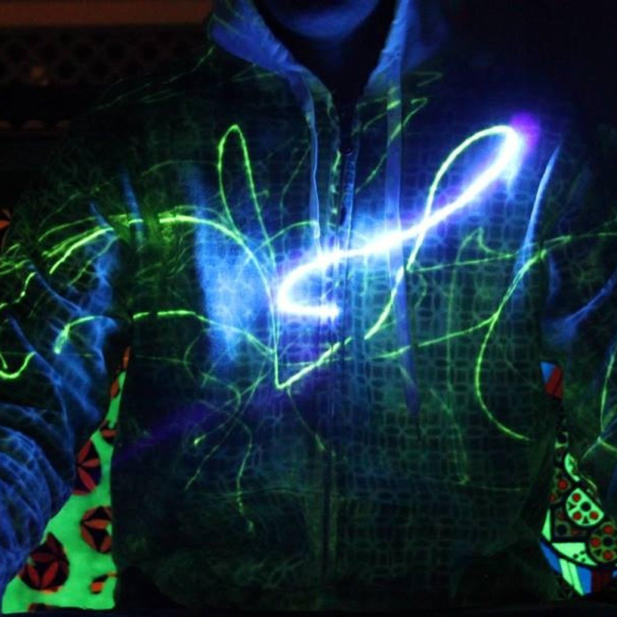 UV interactive clothing, artwork, and oddities. Welcome to the future, come glow down with us.