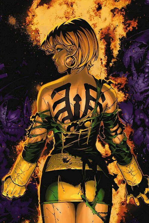Future Daughter of Cable, teaching at the new school with Wolvie.