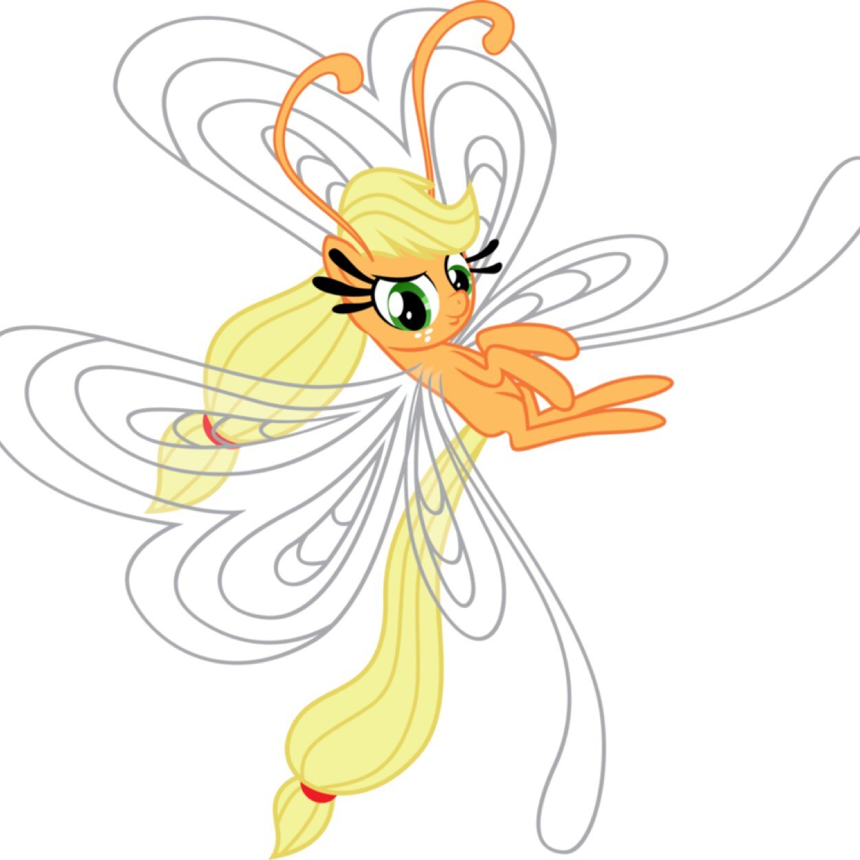 AppleJack here...only..Ah've been turned tiny, inta a breezie. So careful, Fluttershy says Ah'm fragile now.