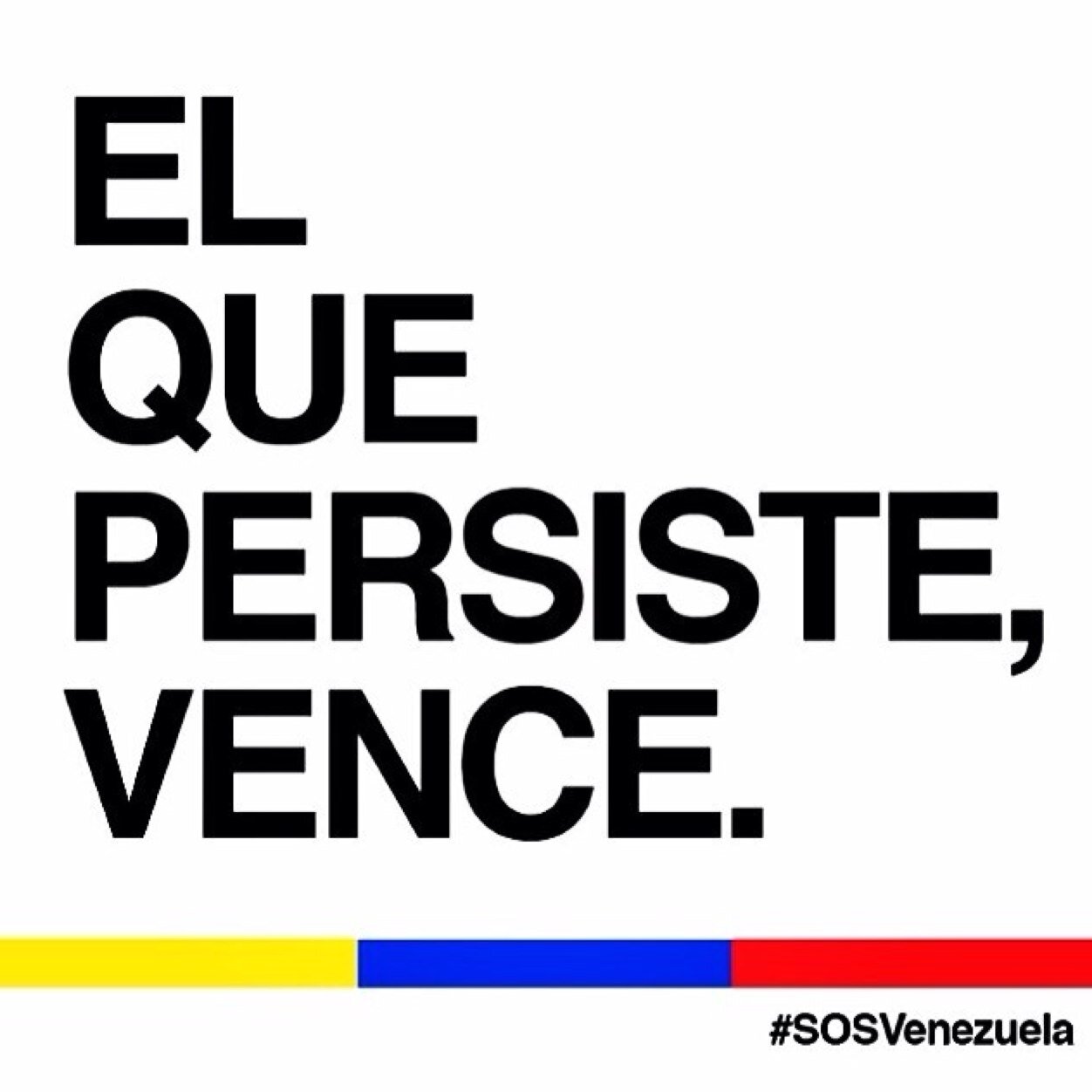 Los venezolanos queremos paz y progreso.