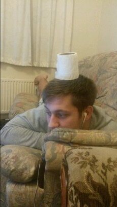 We put things on our housemates' head.