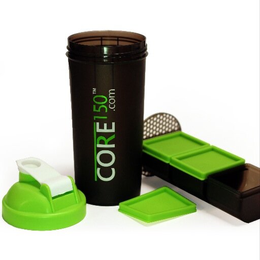 Core 150™ is an innovative protein shaker bottle designed for transporting portioned nutrition.