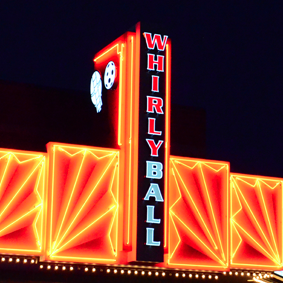 We are WhirlyBall Twin Cities! WhirlyBall combines basketball, lacrosse, and hockey while in bumper cars. We also have amazing food/drink specials! SO.MUCH.FUN.