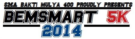 bemsmart5K2014's profile picture. Bemsmart 5K adalah Kejuaraan Lomba lari 5K Piala Disorda & Menpora persembahan SMA Baktimulya 400 untuk Kategori SMA dan SMP Putra & Putri
1 Juni 2014
