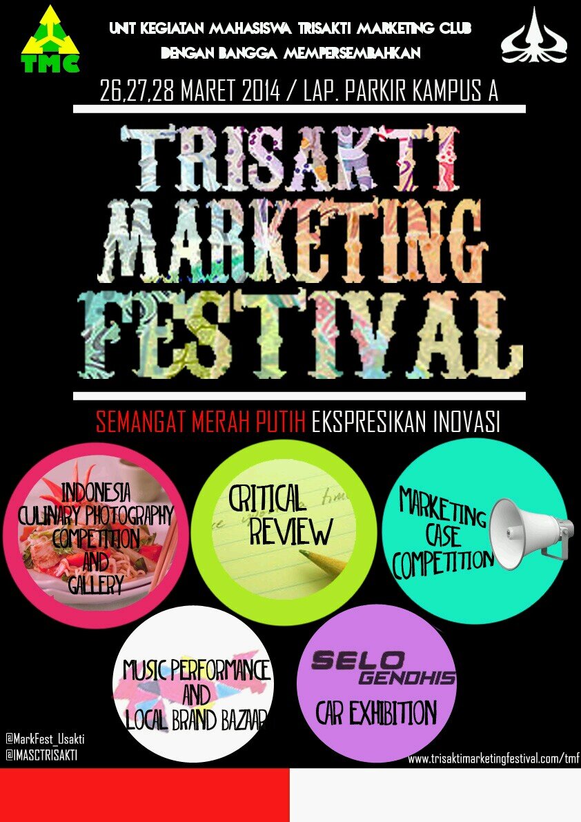 Markfest_Usakti's profile picture. Trisakti Marketing Festival | The Marketing Event From                     @IMASCTRISAKTI | CP : imasctrisakti@gmail.com