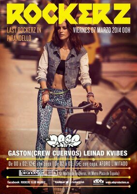 Azafata de vuelo y RRPP ROCKERZ MADRIZ LISTAS: 657785866