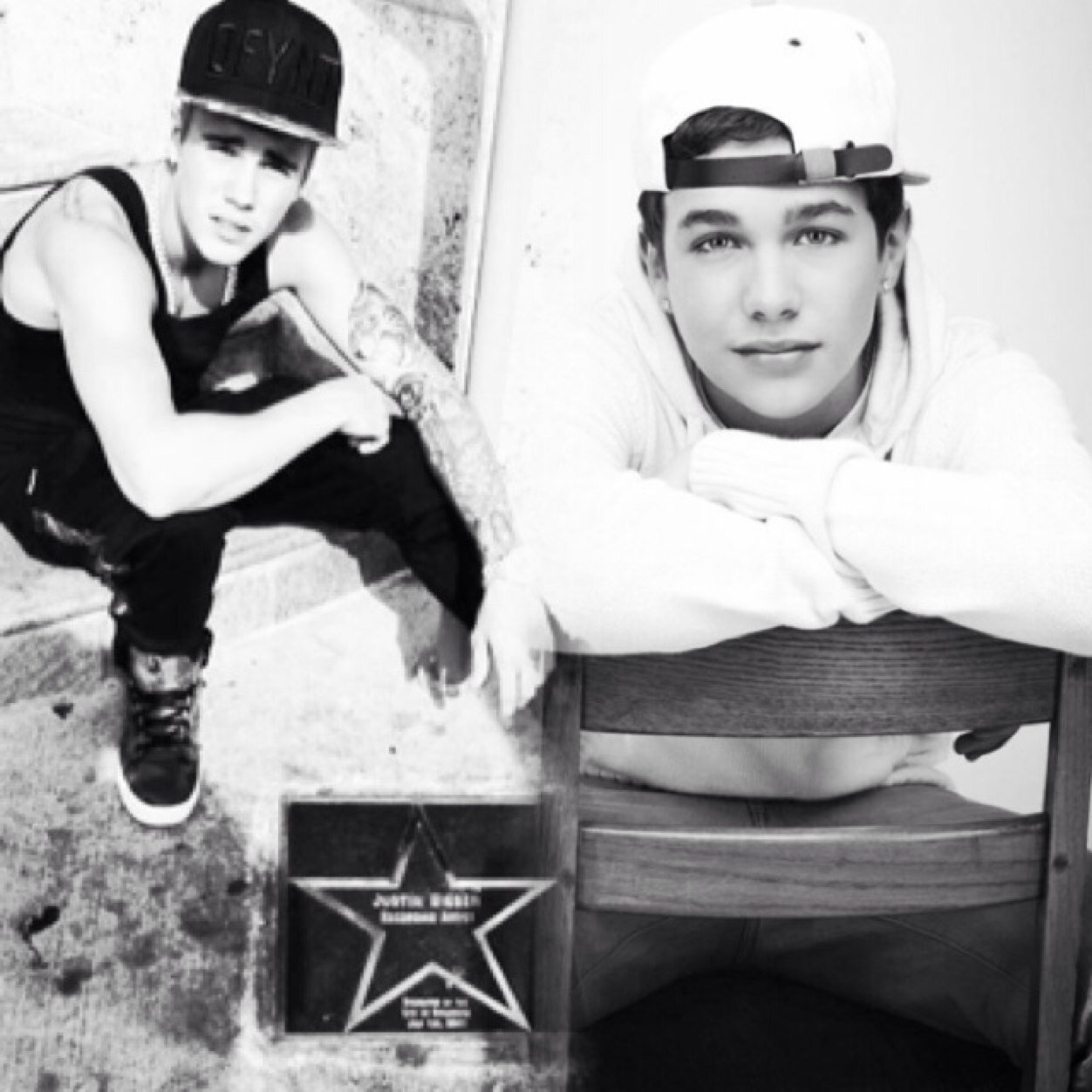 This is forever -JUSTIN BIEBER But u say you're just a friend -AUSTIN MAHONE