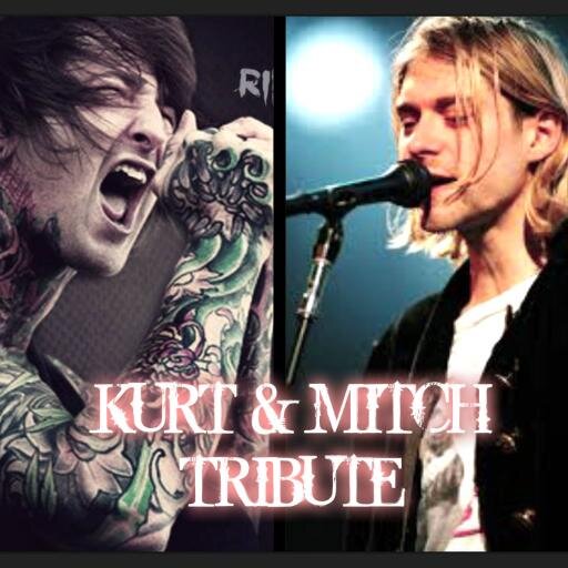 this is a tribute to mitch lucker from : @suicidesilence and kurt cobain from: @nirvana :Two of my biggest heroes. and remember LEYENDS NEVE