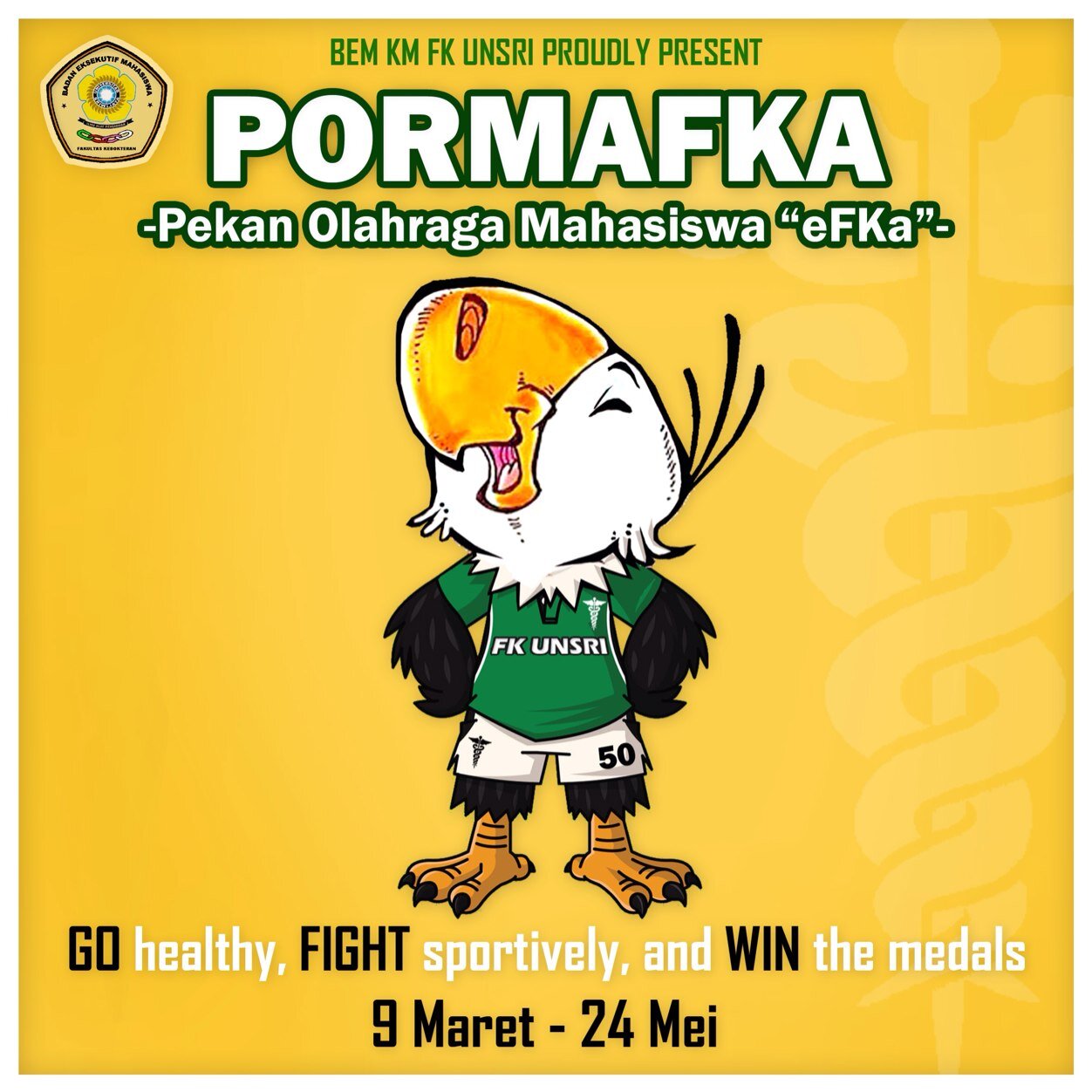 pormafka2014's profile picture. Pekan Olahraga Mahasiswa Fakultas Kedokteran UNSRI 2014! Go Fight Win!
