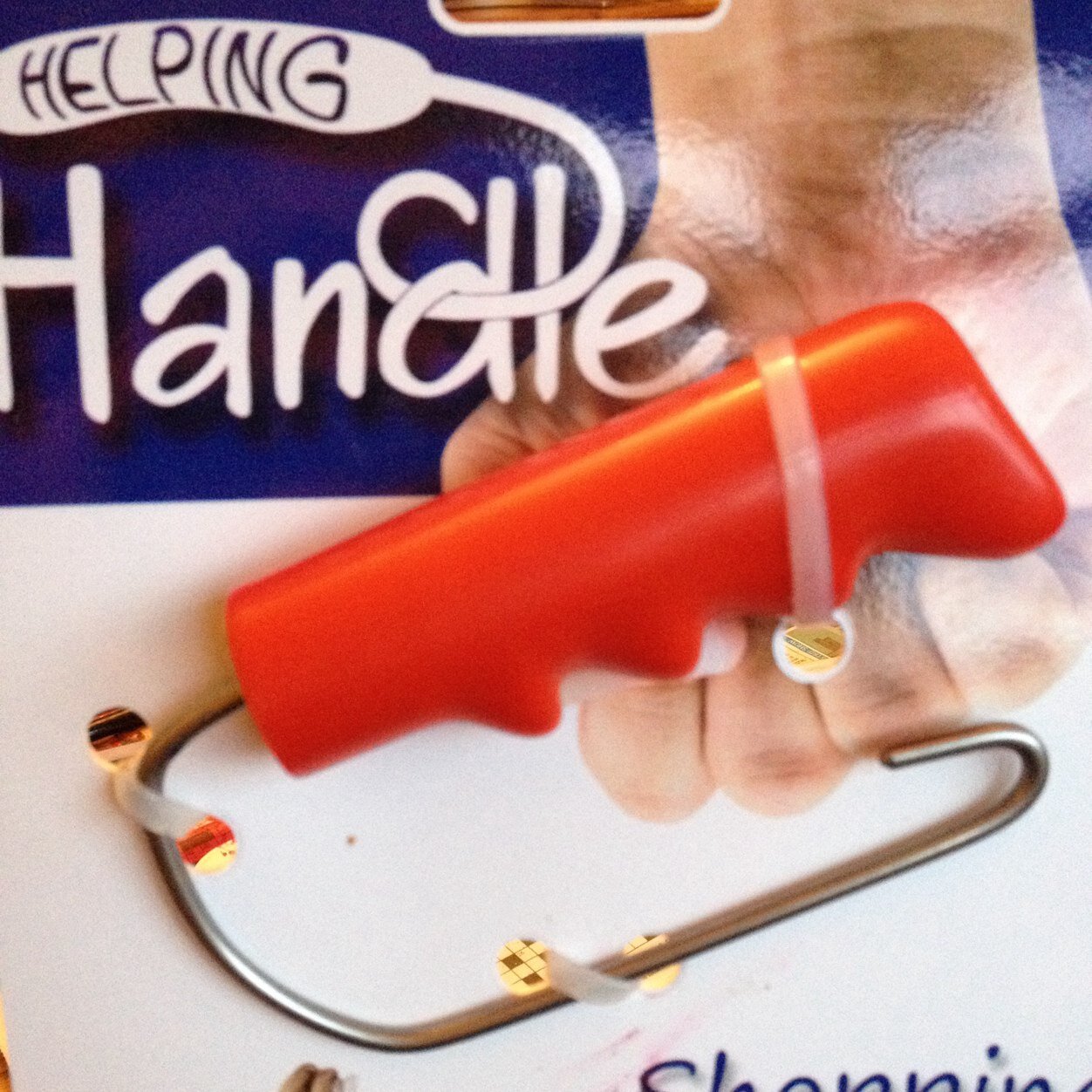 Hello, we're fourth year students from Ross. This page is for our mini company product which is a handle that assists people in holding all their shopping bags.