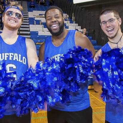 We are an all male dance team. Catch us at the UB Men and Women Basketball games! With a song in our hearts, we lay our souls out on the dance floor!