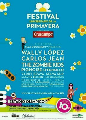 A quien le interese ir al Festival Universitario de la Primavera el 21 de Marzo, puede contactar conmigo para informarse y conseguir entradas en @carmenroca93