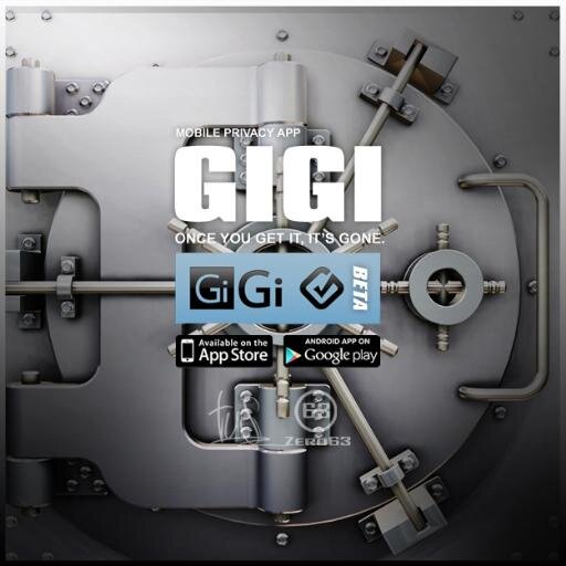 GiGi Mobile Privacy App... Send self-destructing files, photos, messages & more! #GiGi #APP #Privacy #Self-Destruct